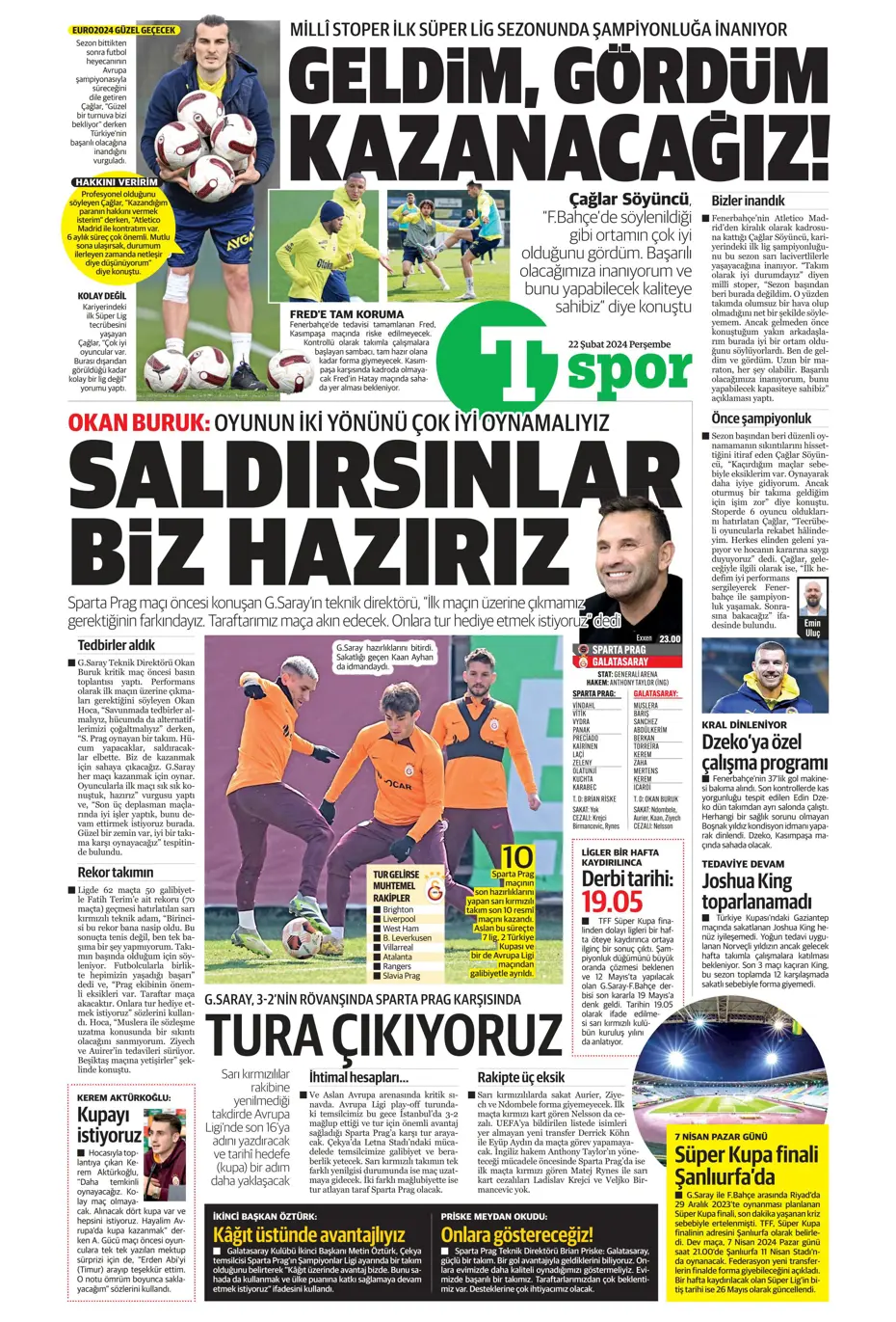 "Fenerbahçe Alex'in peşinde" | Sporun manşetleri (22 Şubat 2024) - 35