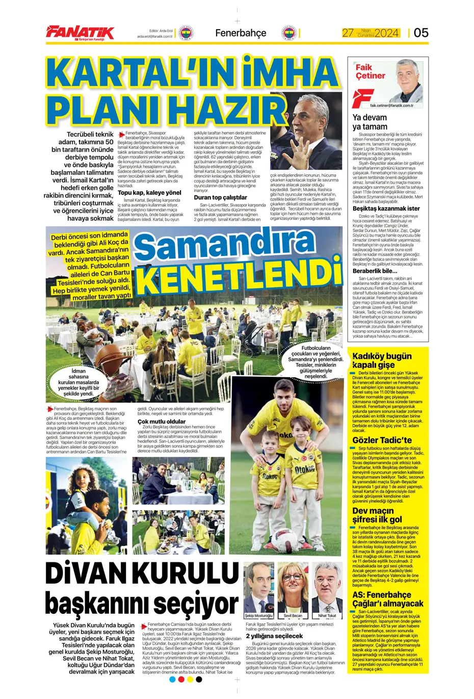 "Kadıköy'de dev kapışma" | Sporun Manşetleri - 7