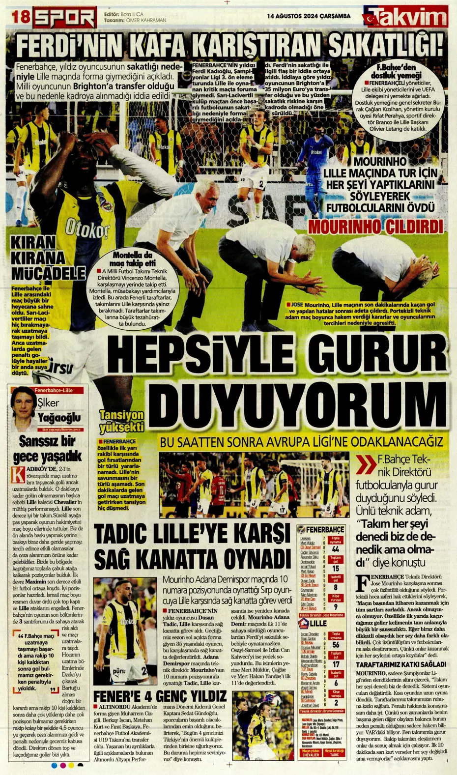 "Yüzde bin şanssızlık" | Sporun manşetleri - 32