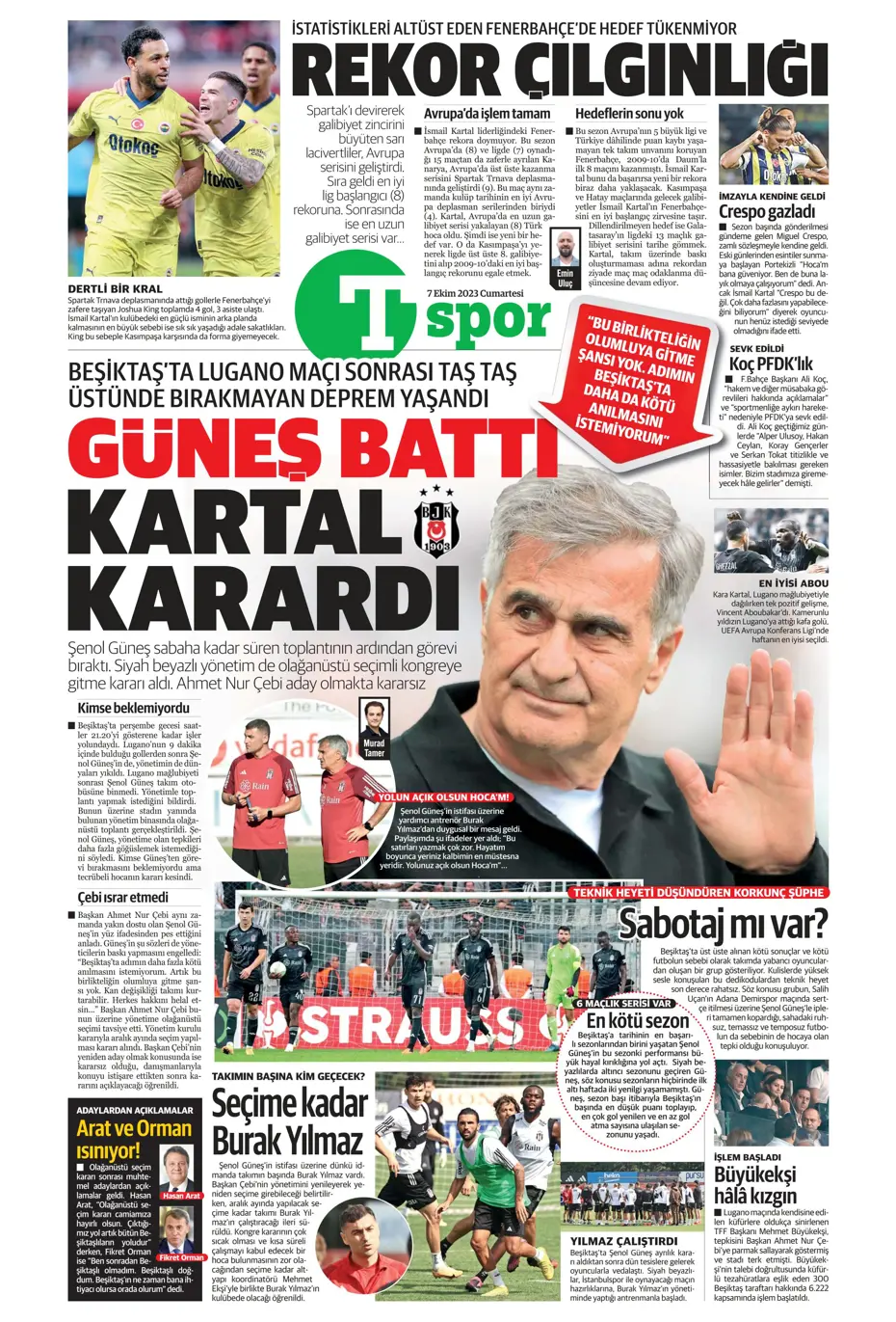 "Şok eden Nelsson iddiası" | Sporun manşetleri (7 Ekim 2023) - 39 "Şok eden Nelsson iddiası" | Sporun manşetleri (7 Ekim 2023) - 39