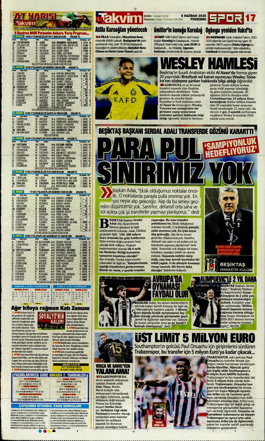 "Fenerbahçe'den Boniface bombası" | Sporun manşetleri (5 Haziran 2025) - 32