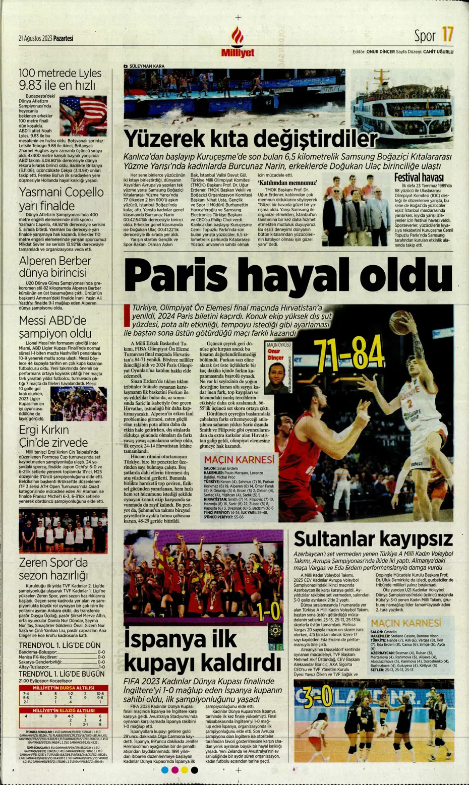 "Kara Kartal'a 90+4'te şok" | Sporun manşetleri (21 Ağustos 2023) - 24