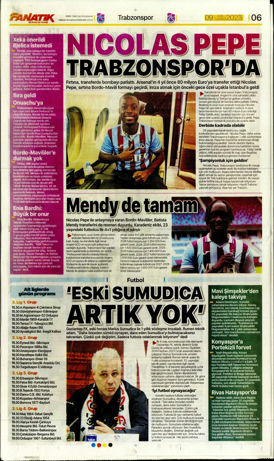 "Kuntz'un eseri" | Sporun manşetleri (9 Eylül 2023) - 8