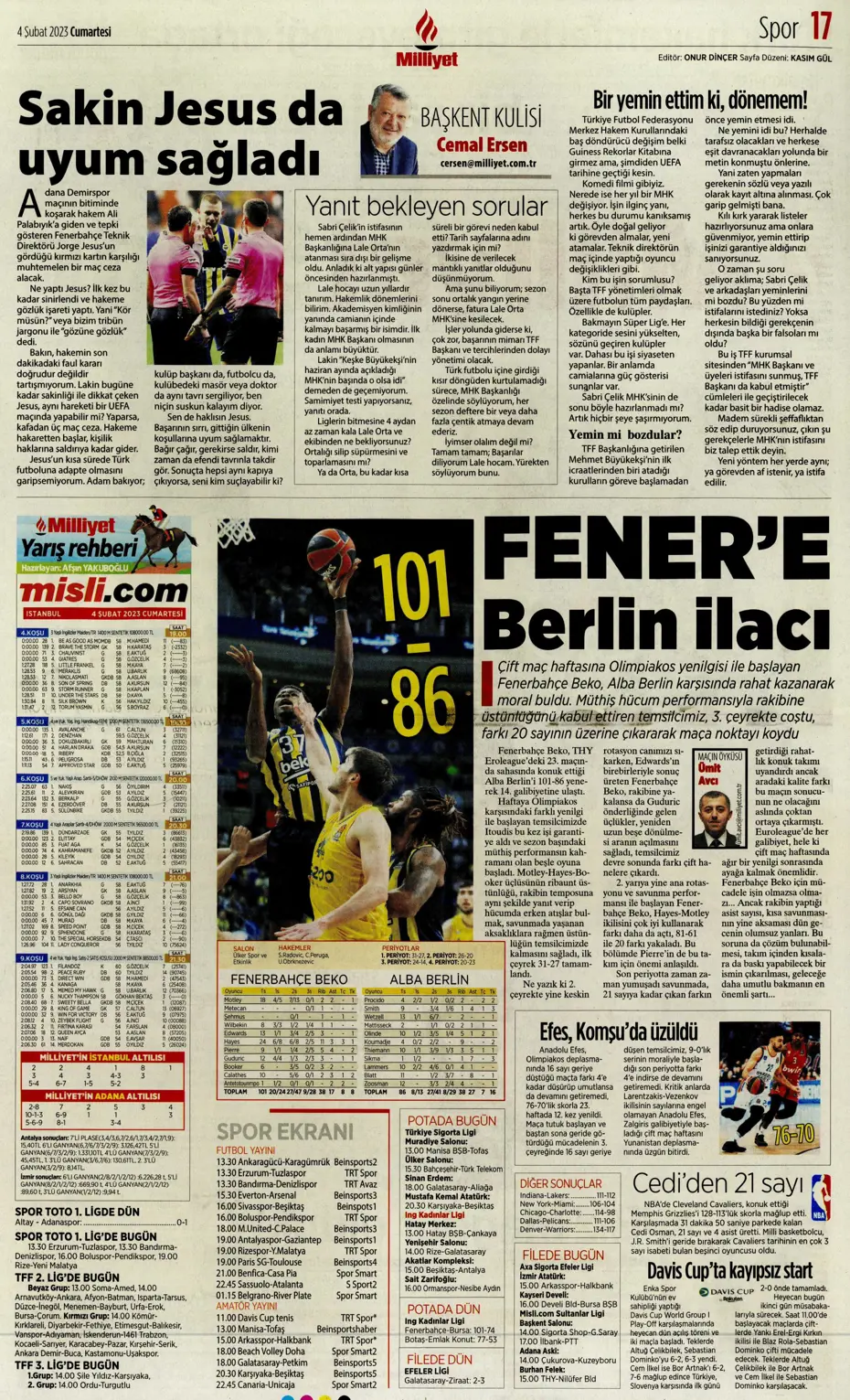 Sporun Manşetleri (4 Şubat 2023) - 23