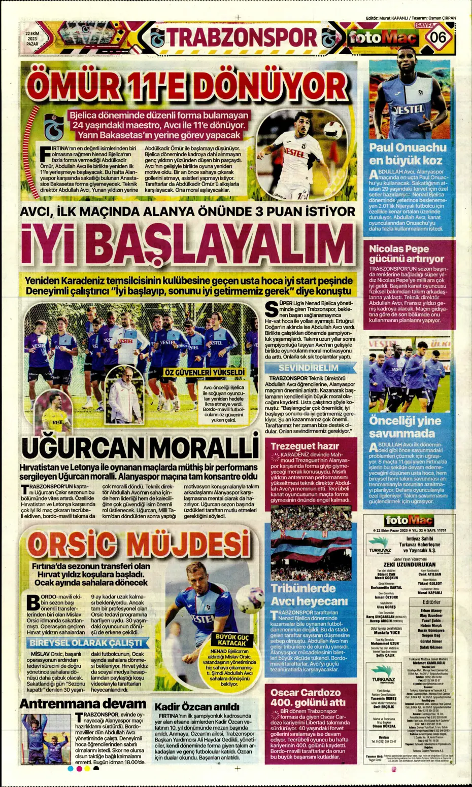 "Derbilerin Aslanı" | Sporun manşetleri (22 Ekim 2023) - 18