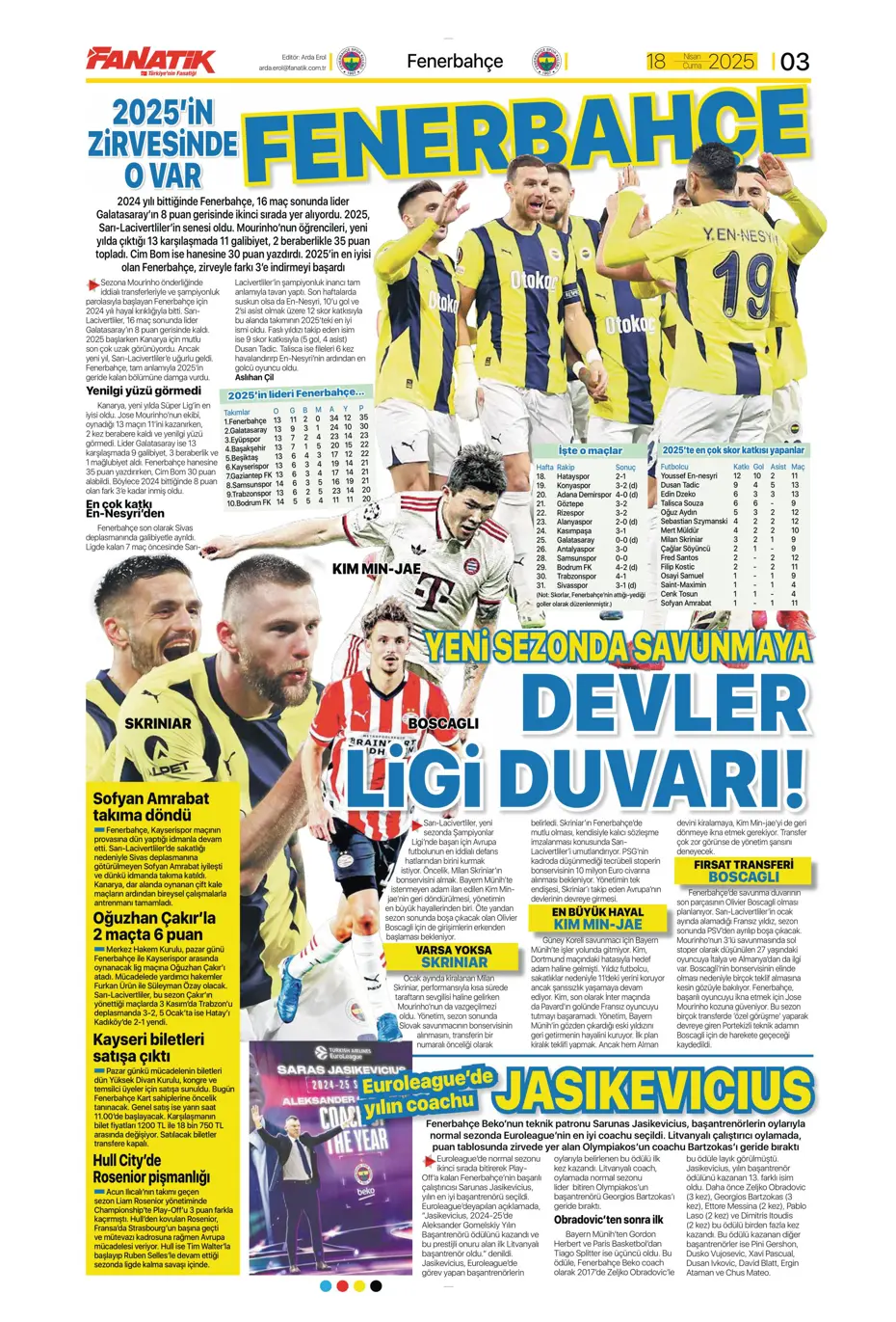 "Fenerbahçe'de sol artık Diouf'un" | Sporun manşetleri - 4