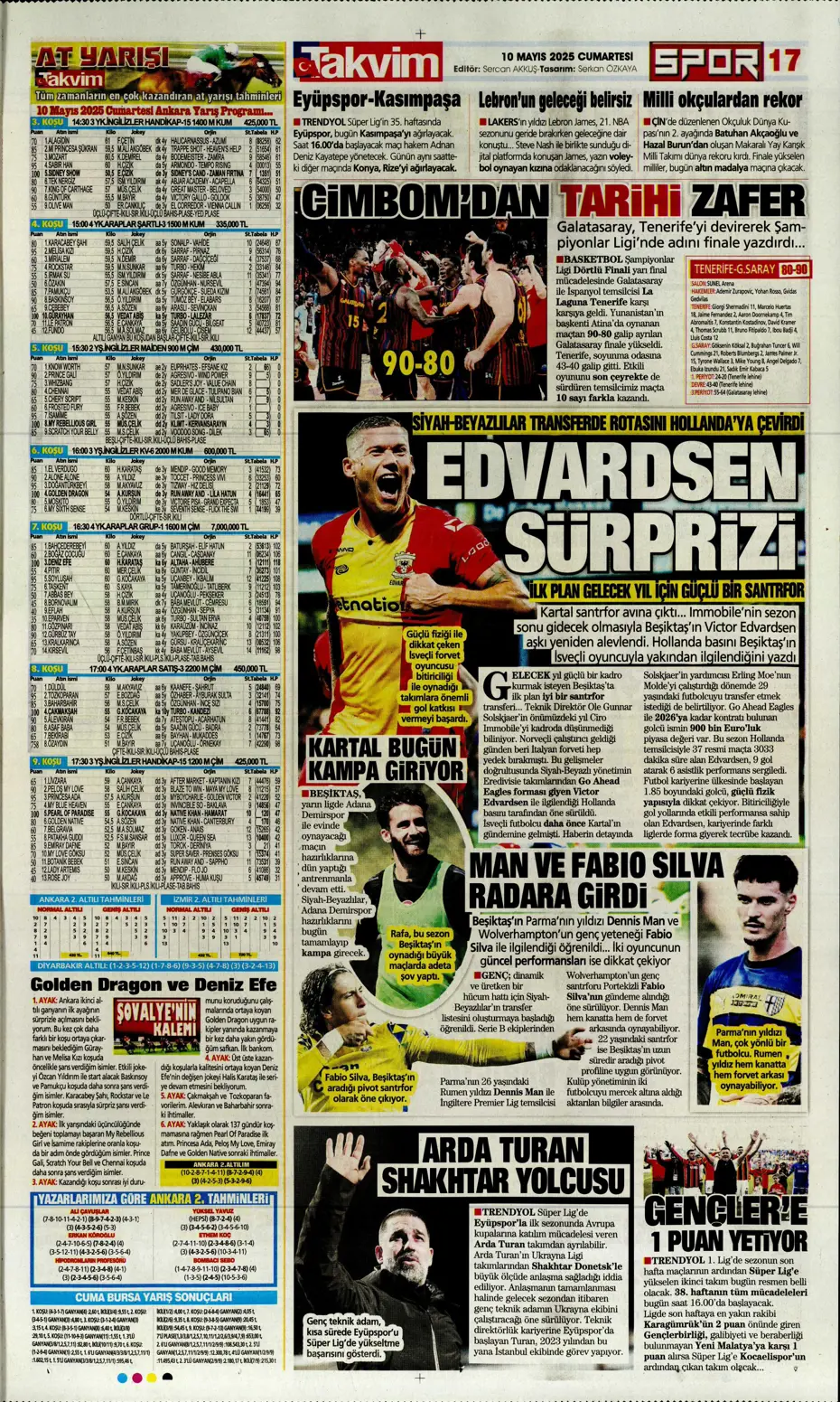 "Türkiye'de bir ilk oldu" | Sporun manşetleri (10 Mayıs 2025) - 21
