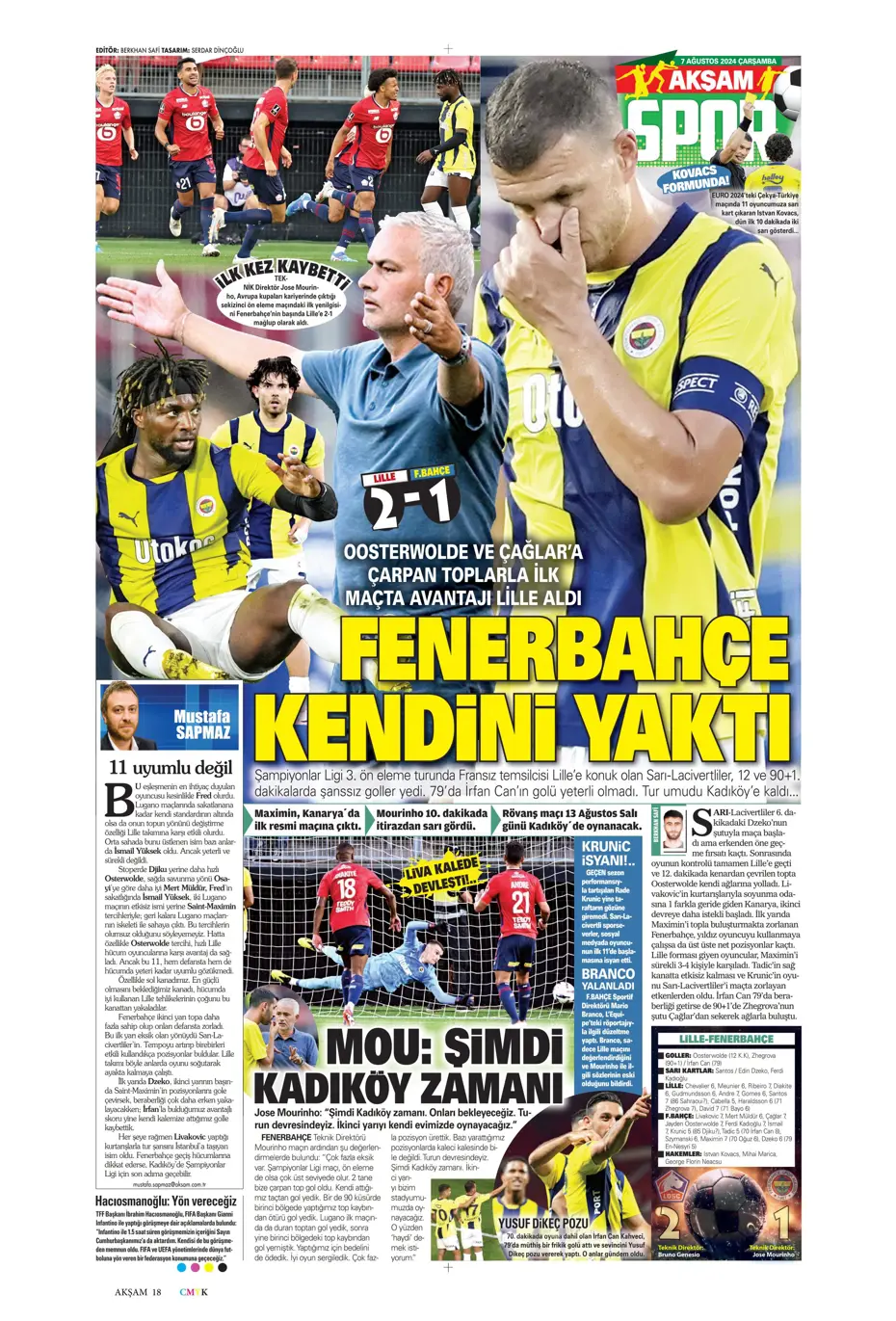 "12 milyon euroya Becao" | Sporun manşetleri - 6 "12 milyon euroya Becao" | Sporun manşetleri - 6
