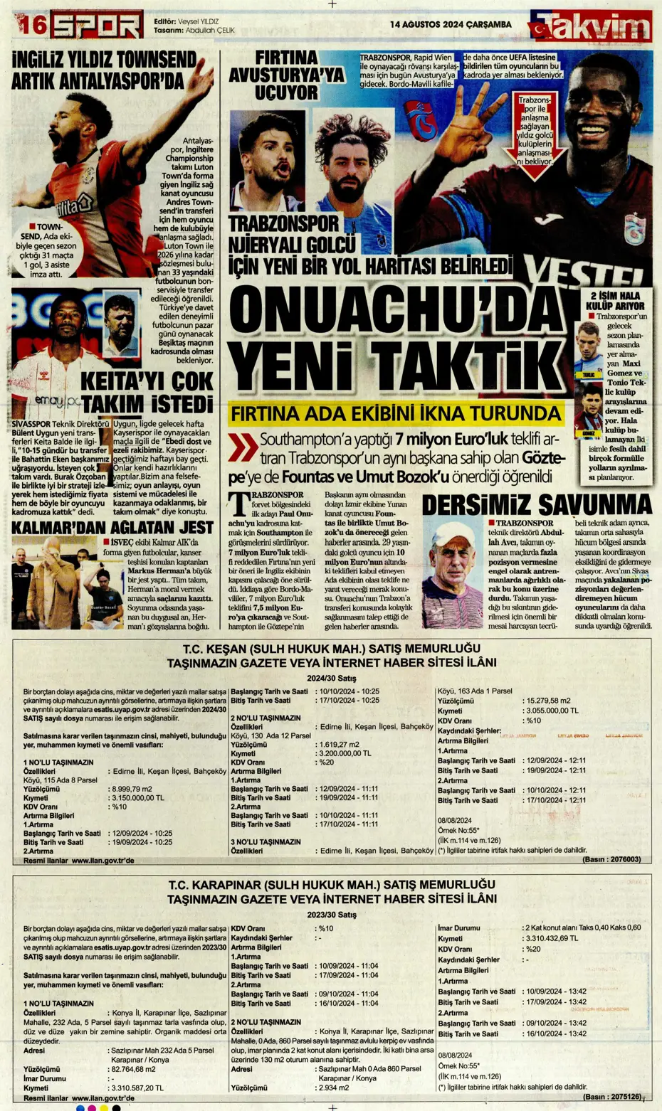 "Yüzde bin şanssızlık" | Sporun manşetleri - 30