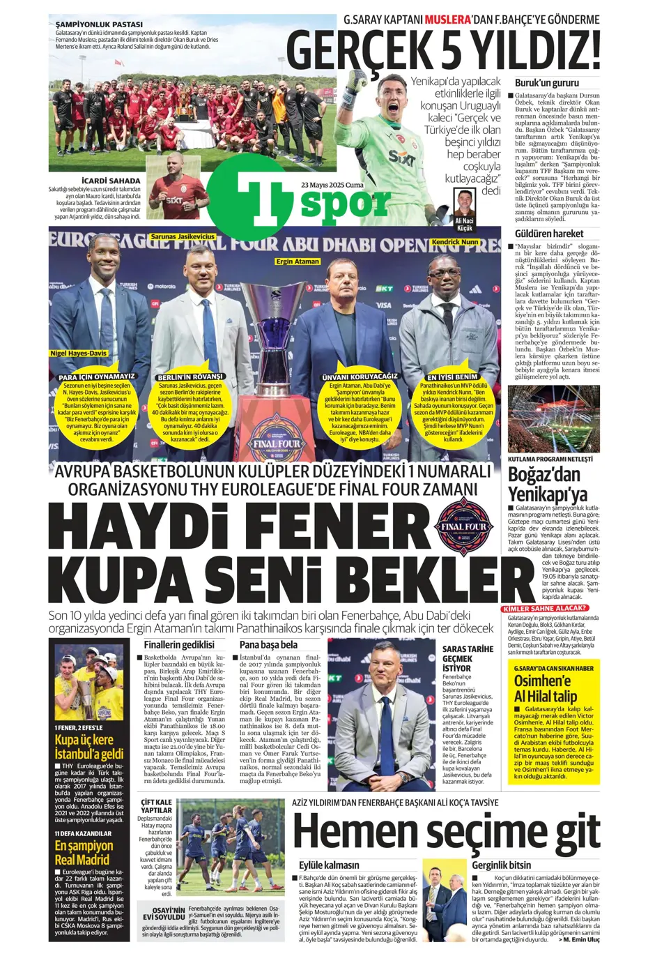 "Fenerbahçe'de sola süper yıldız: Jack Grealish" | Sporun manşetleri - 29