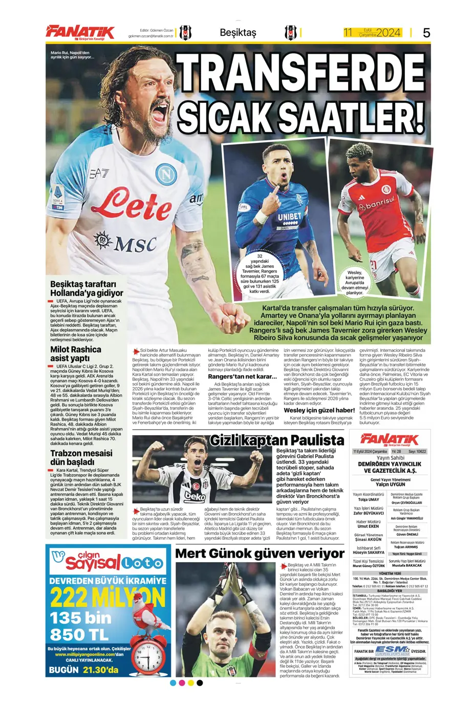 "Icardi müjdesi" | Sporun manşetleri (11 Eylül 2024) - 7 "Icardi müjdesi" | Sporun manşetleri (11 Eylül 2024) - 7