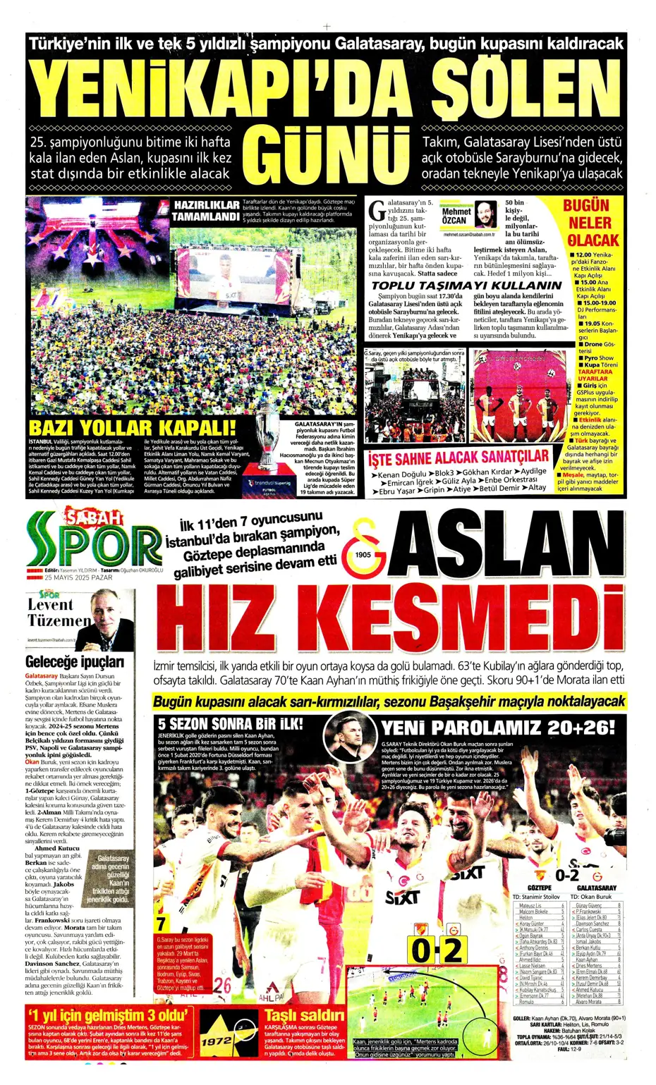 "Kap kupayı, tak yıldızı" | Sporun manşetleri - 30