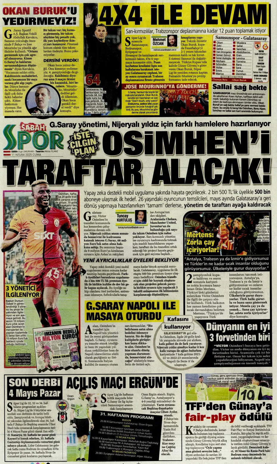 "Real Madrid'den Mourinho hamlesi" | Sporun manşetleri - 24