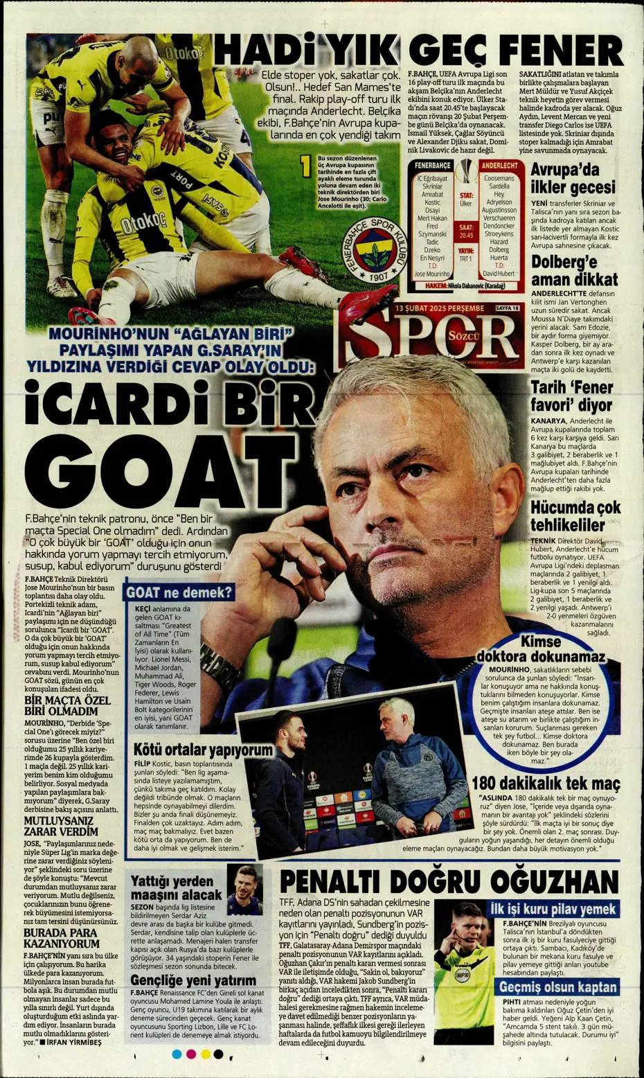 "Bugün vur, haftaya tur" | Sporun manşetleri - 26
