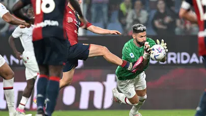 Olivier Girod kaleye geçti! Milan 2 kırmızı kartın çıktığı maçı kazandı