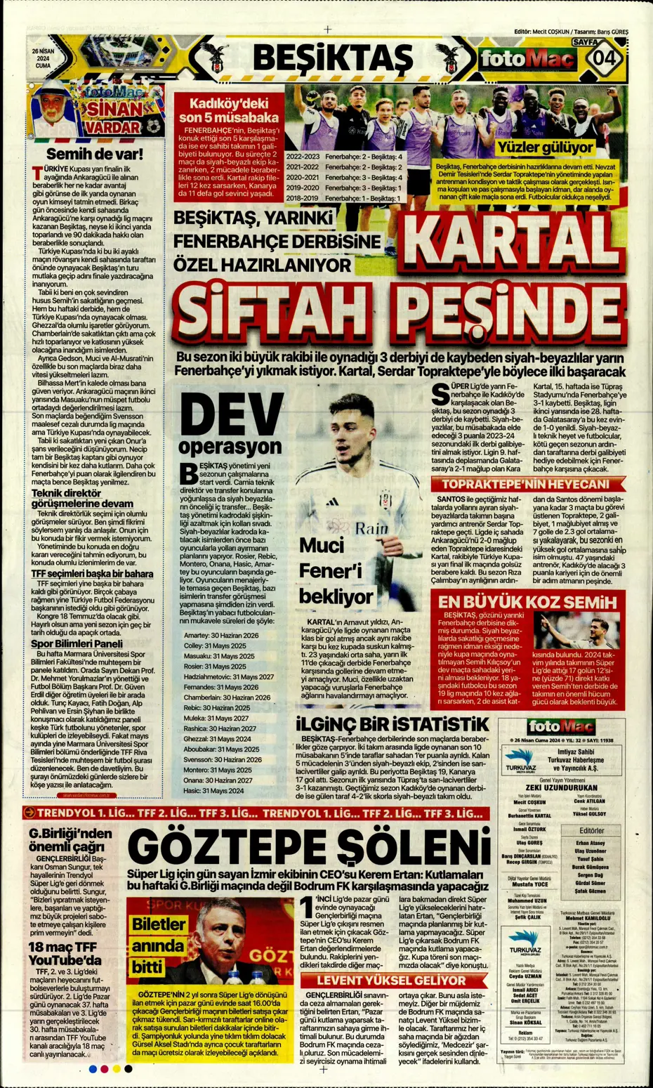 "Osayi Samuel'e 12 milyon euro" | Sporun manşetleri - 14