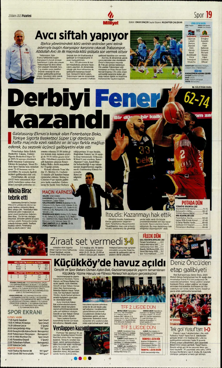 "Rekorları kıra kıra zirvede" | Sporun manşetleri (23 Ekim 2023) - 15 "Rekorları kıra kıra zirvede" | Sporun manşetleri (23 Ekim 2023) - 15