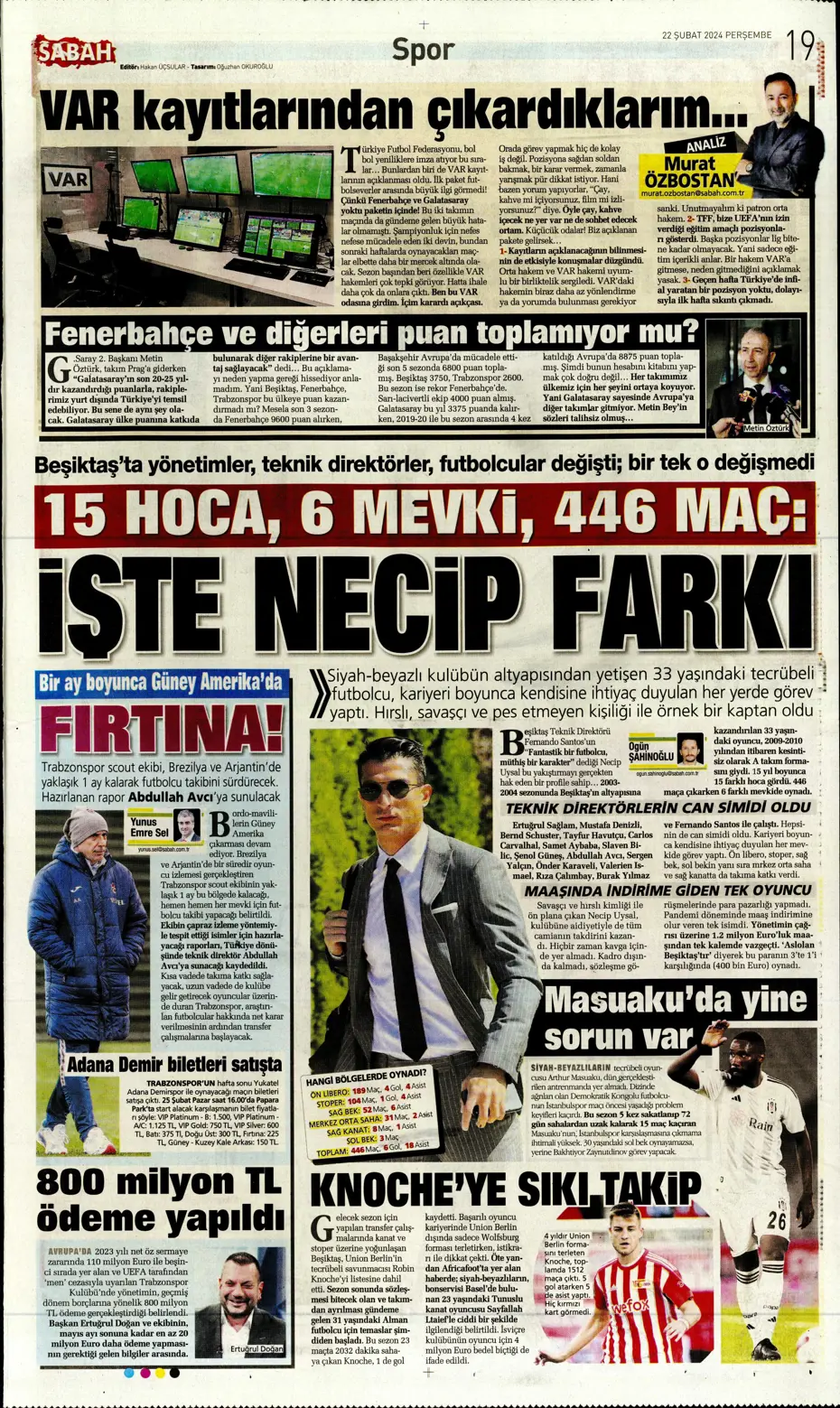 "Fenerbahçe Alex'in peşinde" | Sporun manşetleri (22 Şubat 2024) - 27 "Fenerbahçe Alex'in peşinde" | Sporun manşetleri (22 Şubat 2024) - 27
