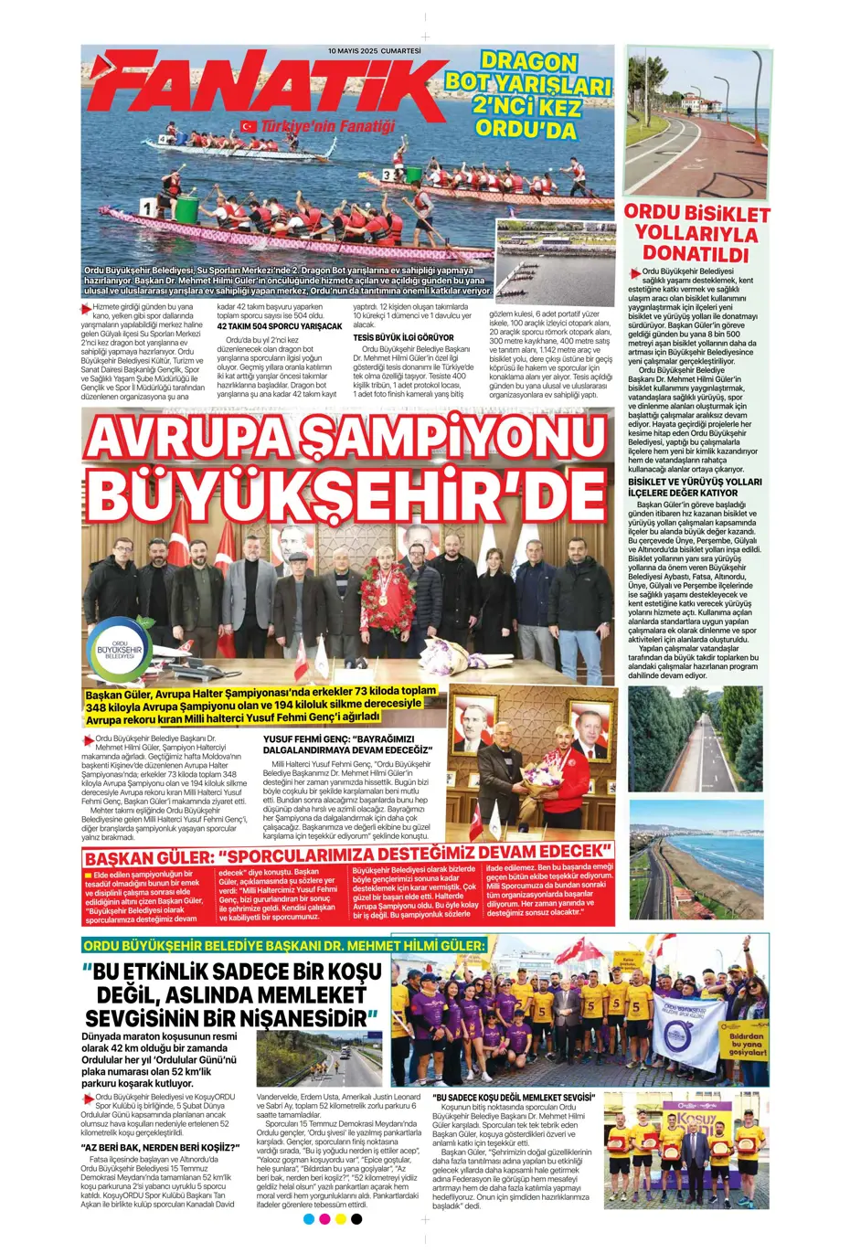 "Türkiye'de bir ilk oldu" | Sporun manşetleri (10 Mayıs 2025) - 6