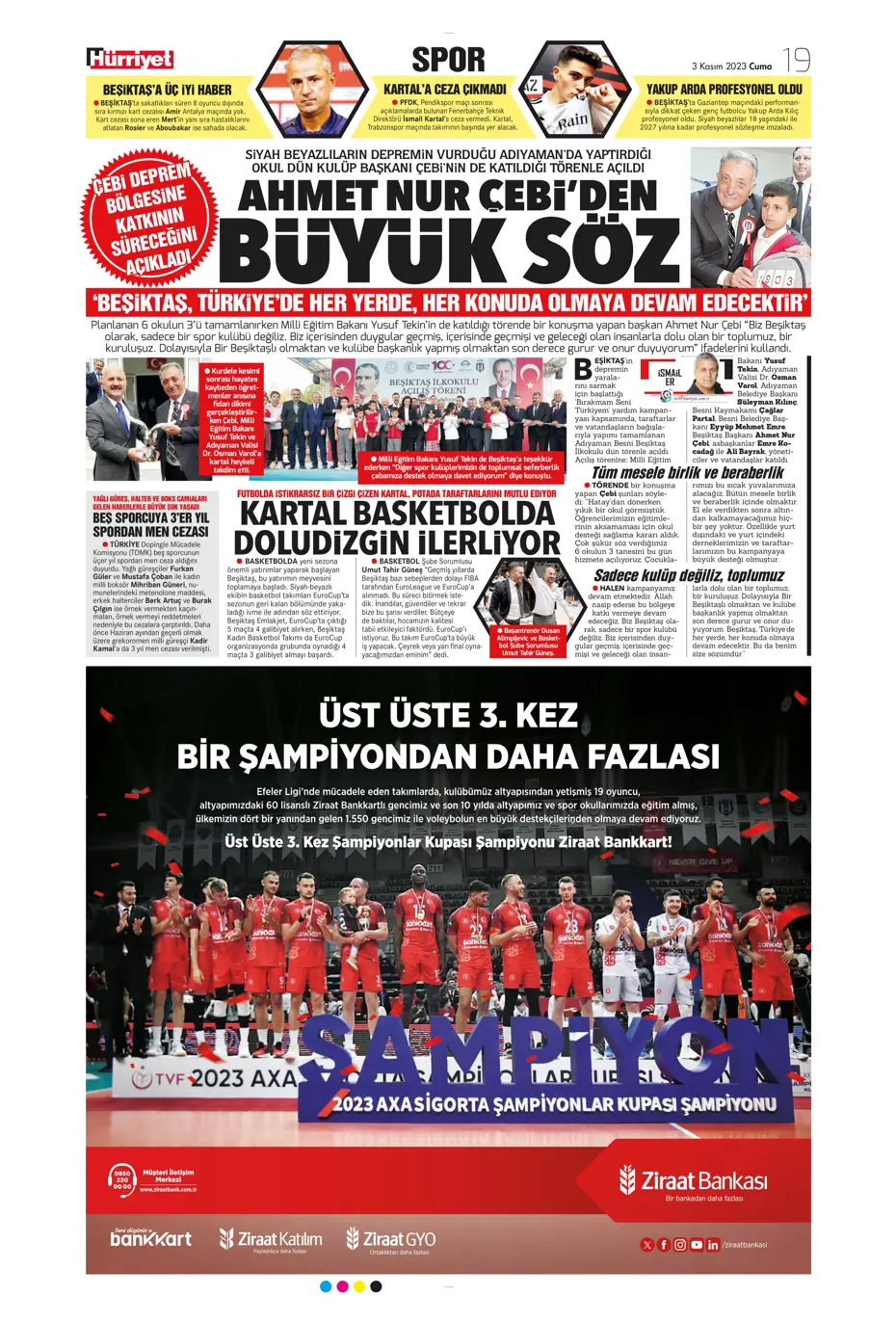 "Chelsea'nin sol beki Aslan'a" | Sporun manşetleri (3 Kasım 2023) - 13