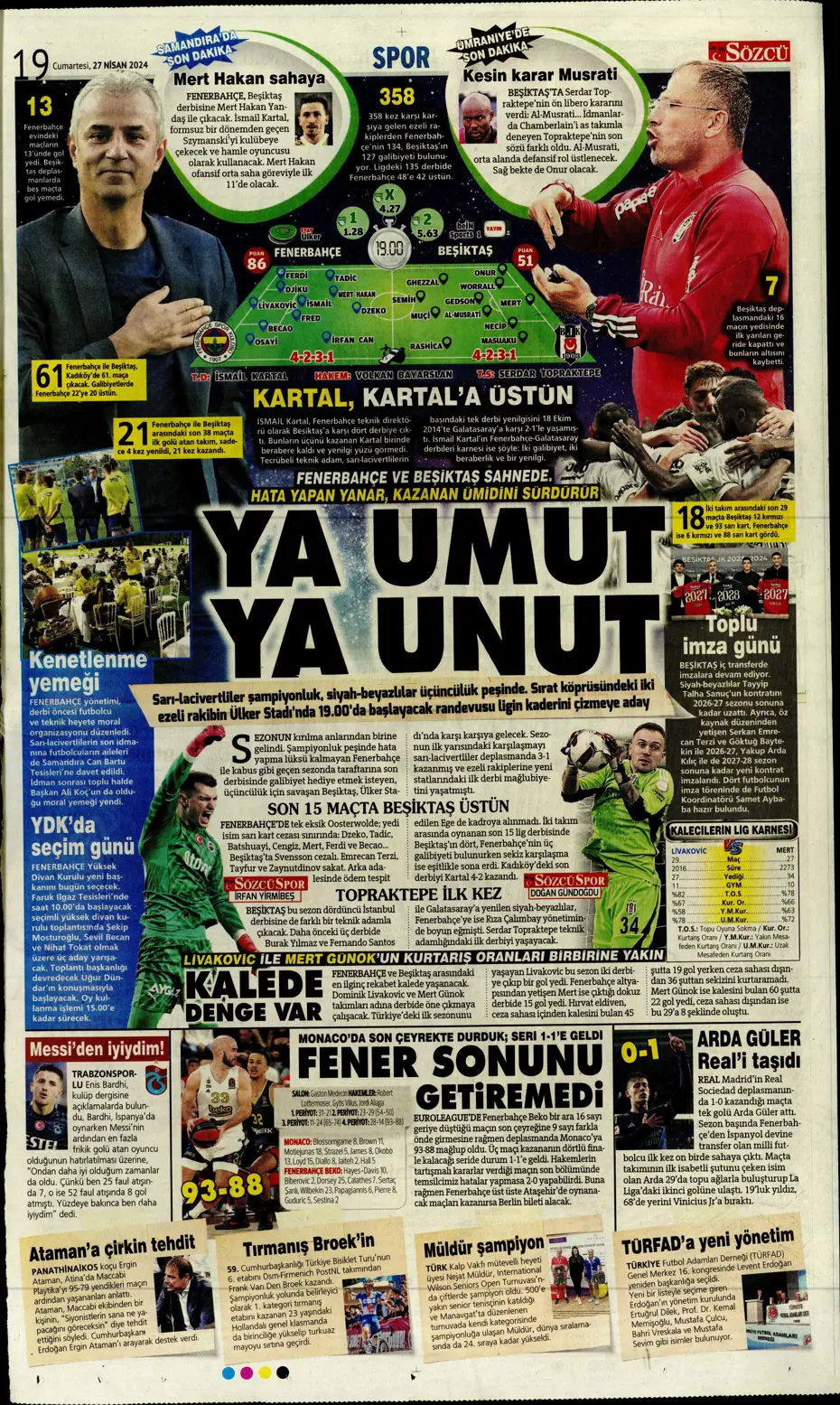 "Kadıköy'de dev kapışma" | Sporun Manşetleri - 33