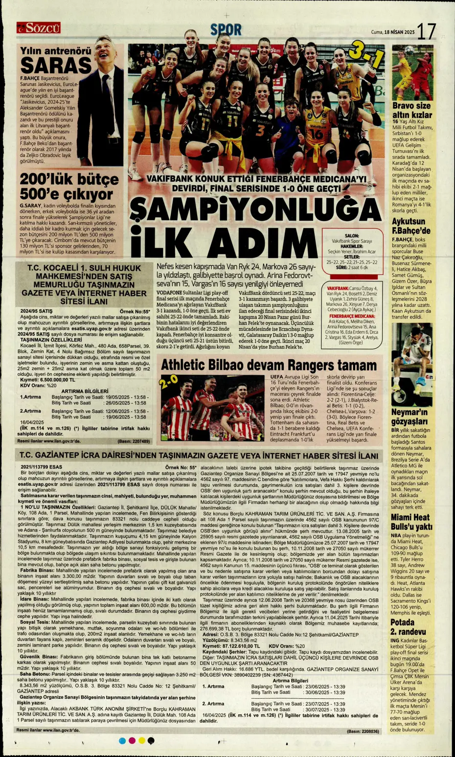 "Fenerbahçe'de sol artık Diouf'un" | Sporun manşetleri - 25