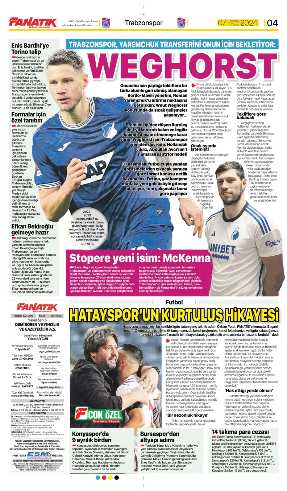 "Fener'e 'Uçan Koreli'" | Sporun manşetleri (7 Haziran 2024) - 5 "Fener'e 'Uçan Koreli'" | Sporun manşetleri (7 Haziran 2024) - 5