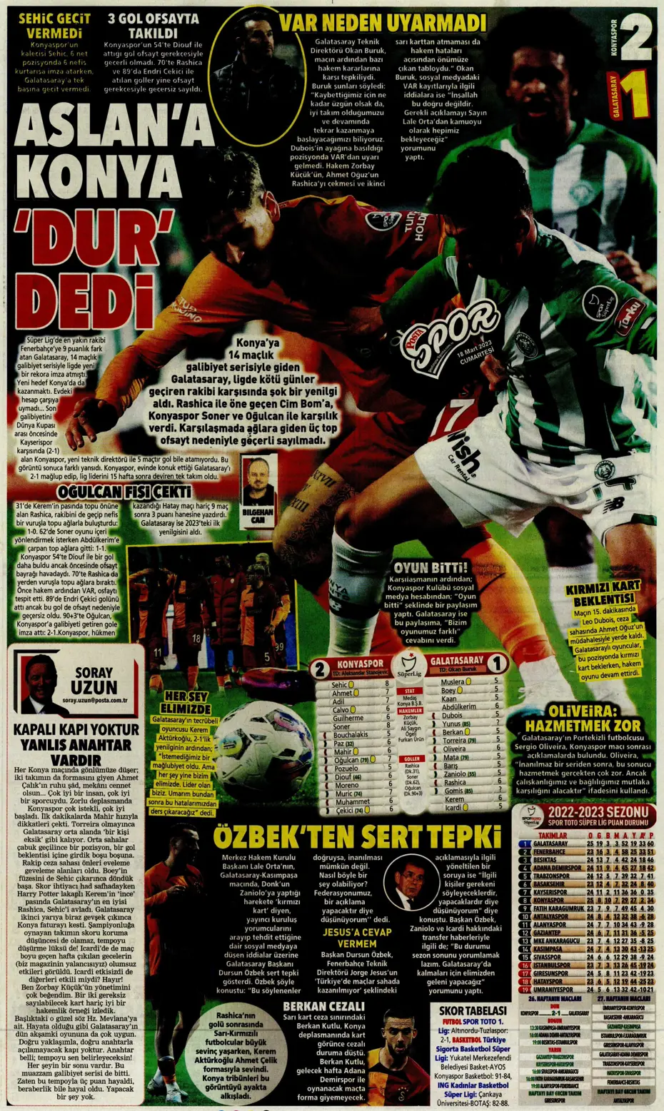 "Aslan yıkıldı" - Gazete manşetleri (18 Mart 2023) - 25