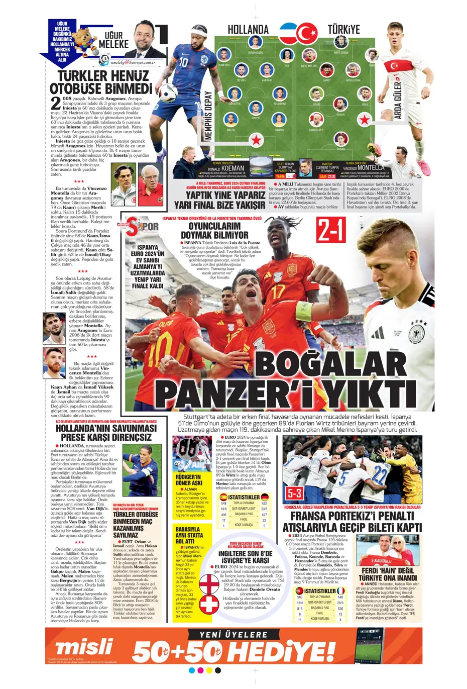 "Avrupalı selam dur! Türkler geliyor" | Sporun manşetleri (6 Temmuz 2024) - 18