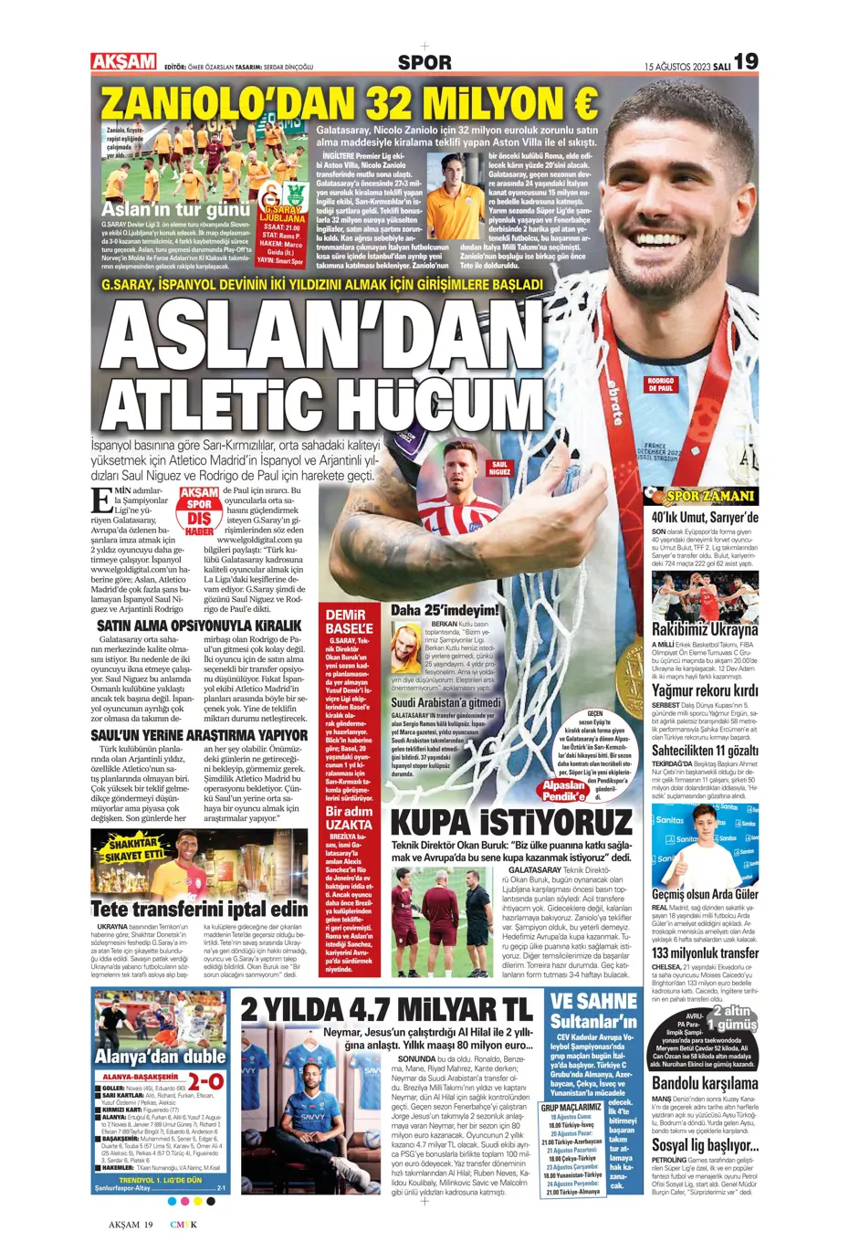 "Kartal'ı Gedson uçurdu" | Sporun Manşetleri - 5