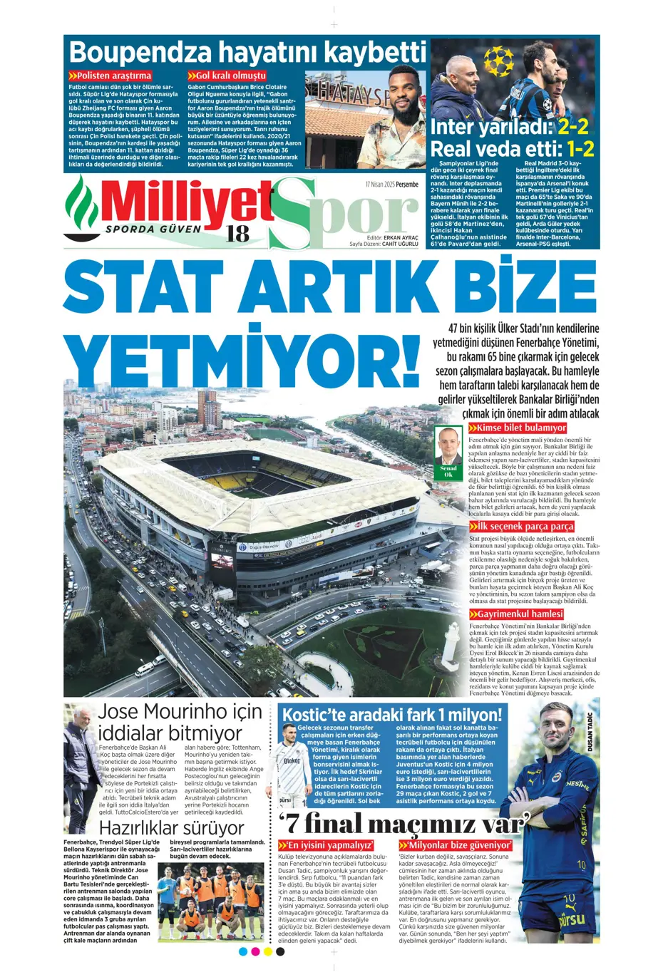 "Fenerbahçe'de büyük temizlik: 7 isim seneye yok" | Sporun manşetleri - 22