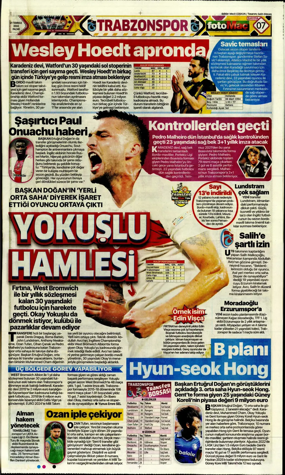 "Fenerbahçe'den Berge hamlesi" | Sporun Manşetleri (21 Temmuz 2024) - 16 "Fenerbahçe'den Berge hamlesi" | Sporun Manşetleri (21 Temmuz 2024) - 16
