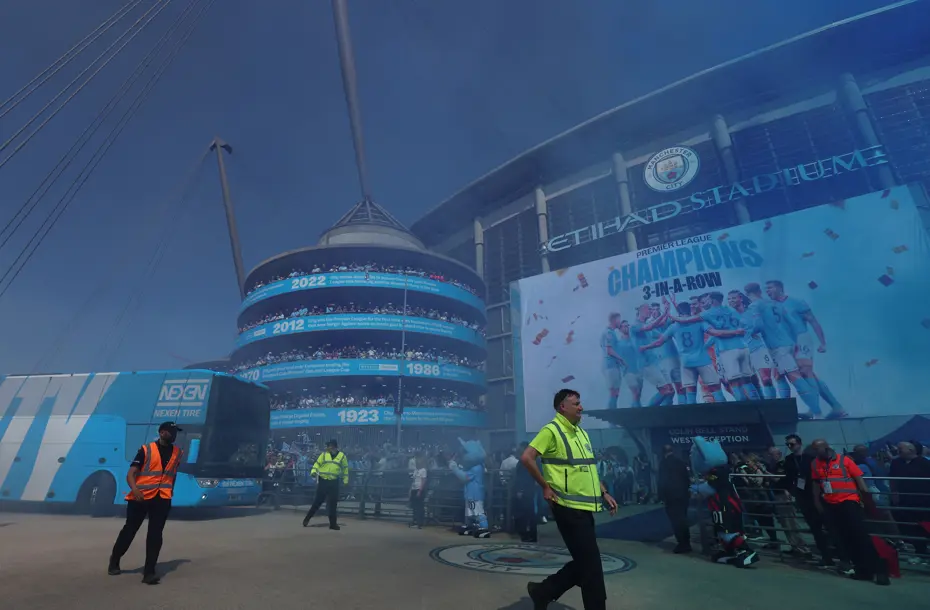 Manchester City'de Chelsea maçı öncesi coşkulu kutlama - 5