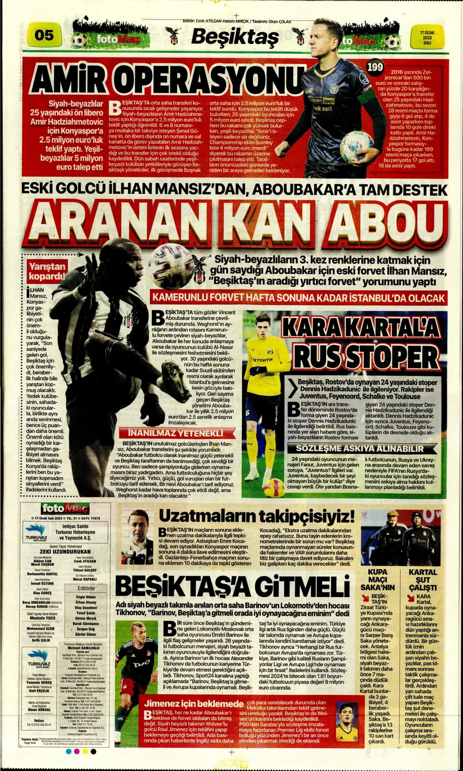 Sporun Manşetleri (17 Ocak 2023) - 9