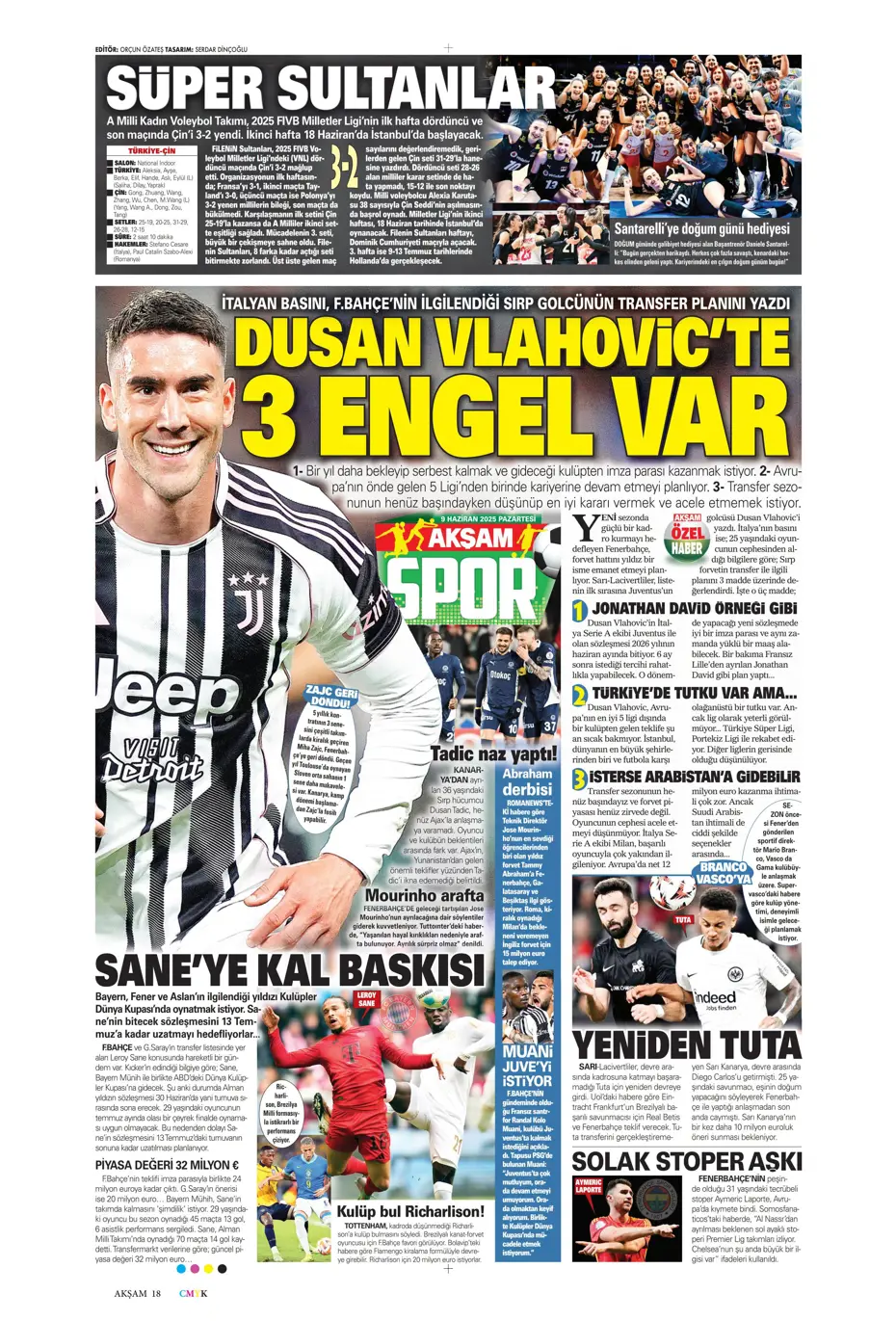 "Hakim Ziyech geri dönüyor" | Sporun manşetleri - 2