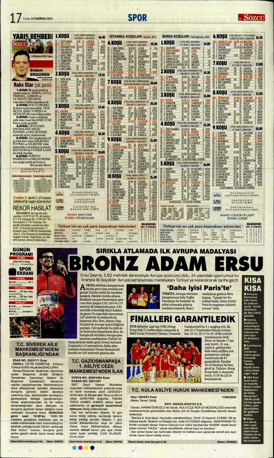 "A Milli Takım'da İrfan Can şoku" | Sporun manşetleri (14 Haziran 2024) - 26 "A Milli Takım'da İrfan Can şoku" | Sporun manşetleri (14 Haziran 2024) - 26