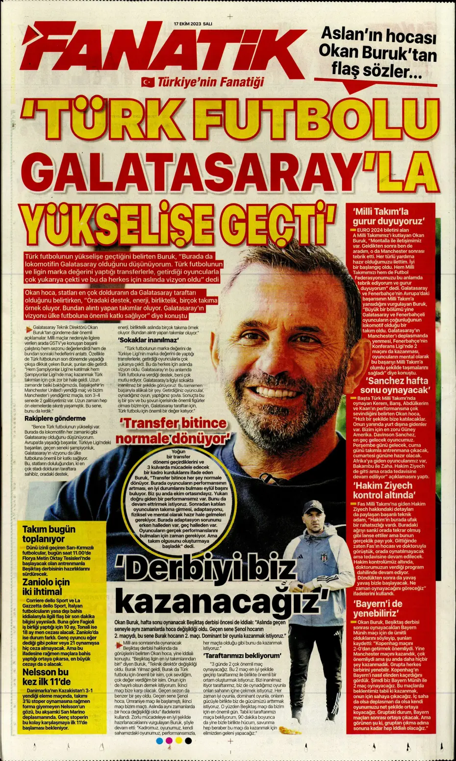 "Türk duvarı Abdülkerim Bardakcı" | Sporun manşetleri (17 Ekim 2023) - 11 "Türk duvarı Abdülkerim Bardakcı" | Sporun manşetleri (17 Ekim 2023) - 11