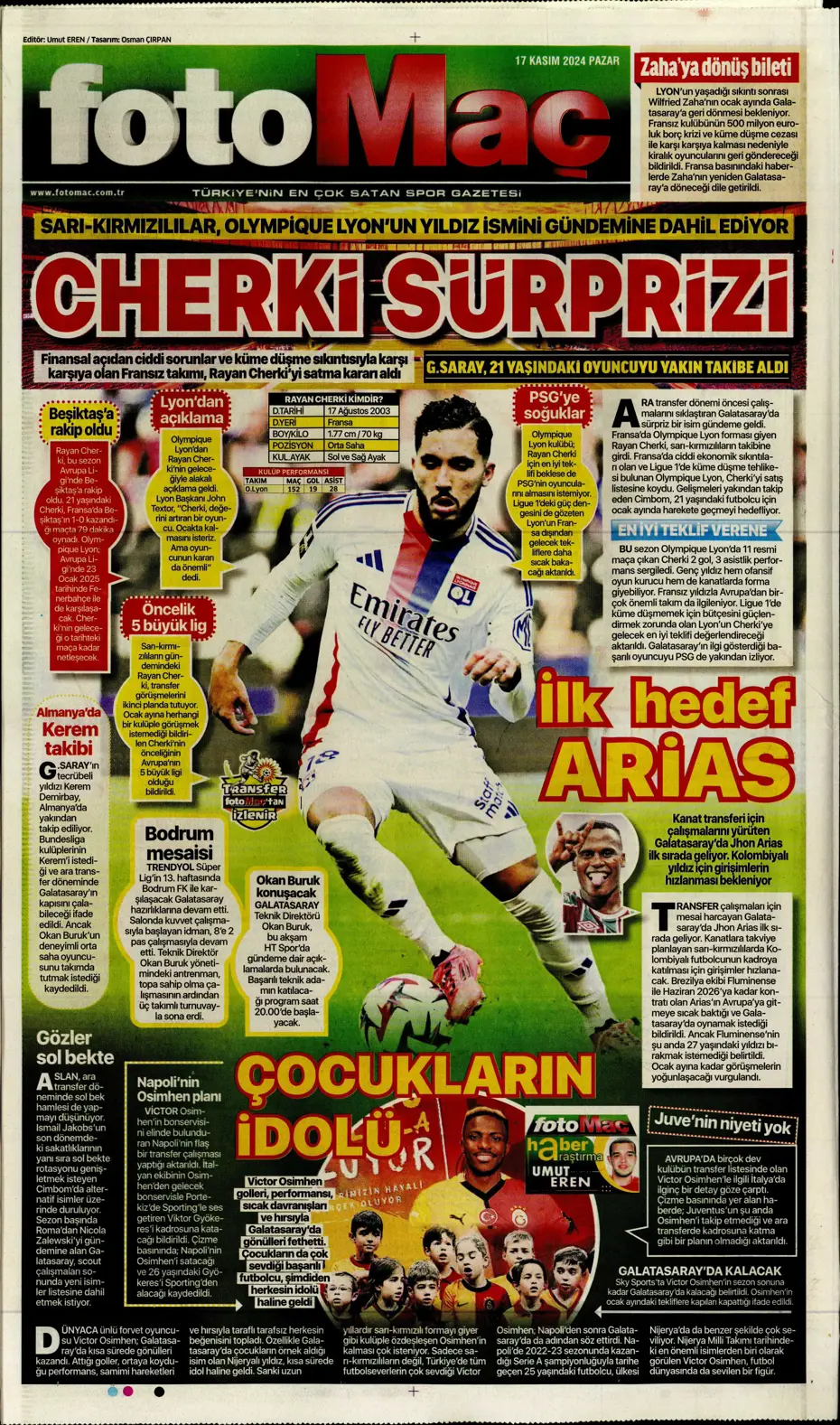 "Fenerbahçe'nin ocak ayı çilekleri" | Sporun manşetleri - 16