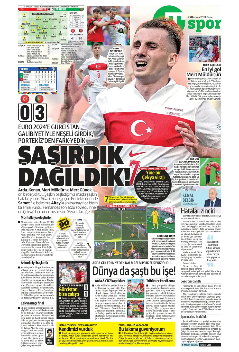 "Liderlik gitti tur elimizde" | Sporun Manşetleri (23 Haziran 2024) - 49