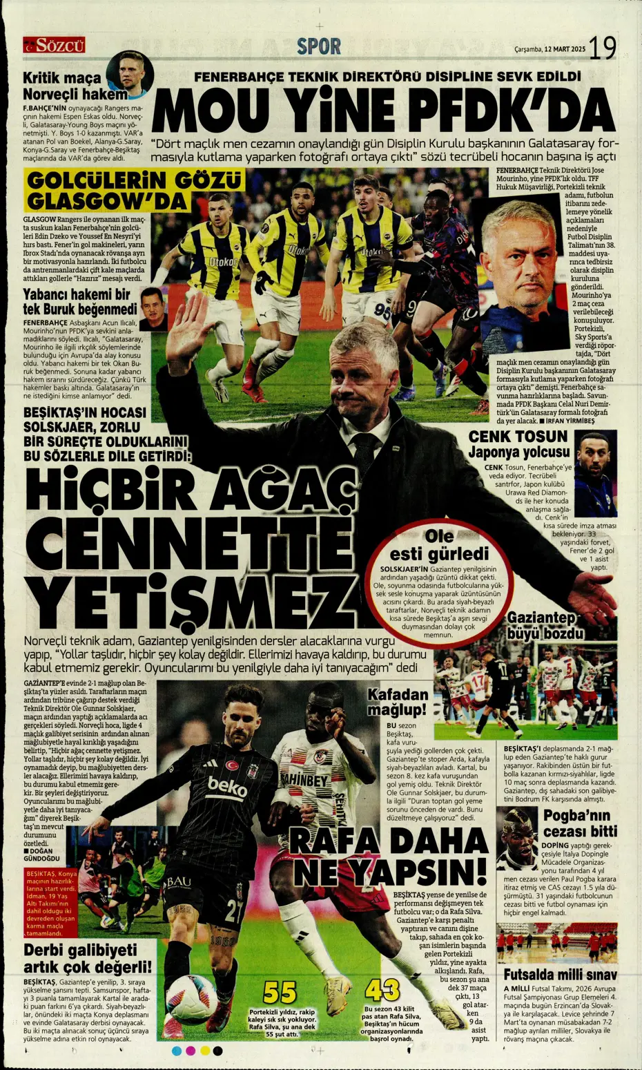 "Mourinho'nun Rangers stratejisi" | Sporun manşetleri - 27