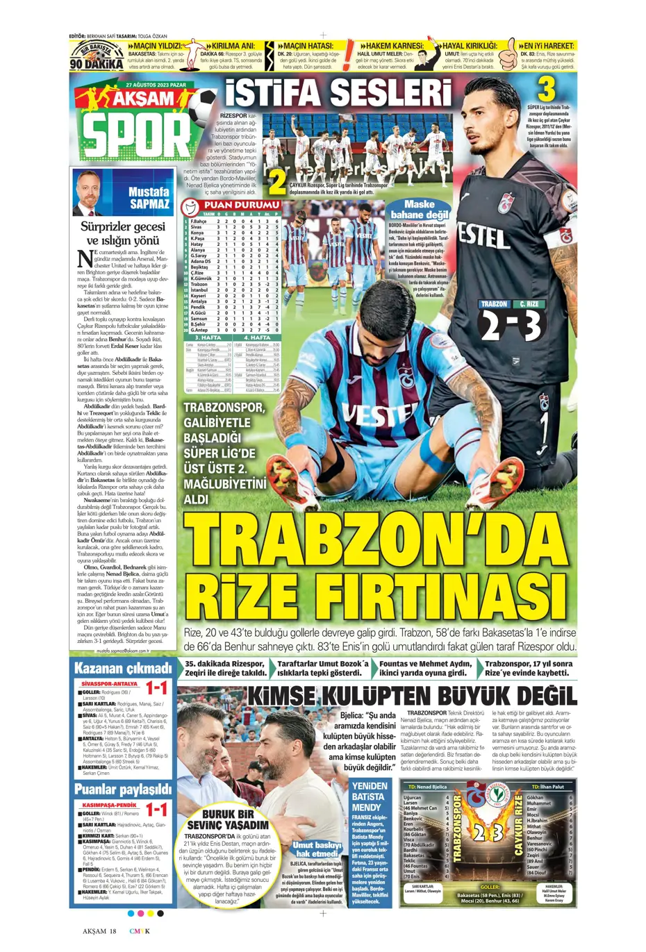 "Mertens sürprizi" | Sporun manşetleri (27 Ağustos 2023) - 6