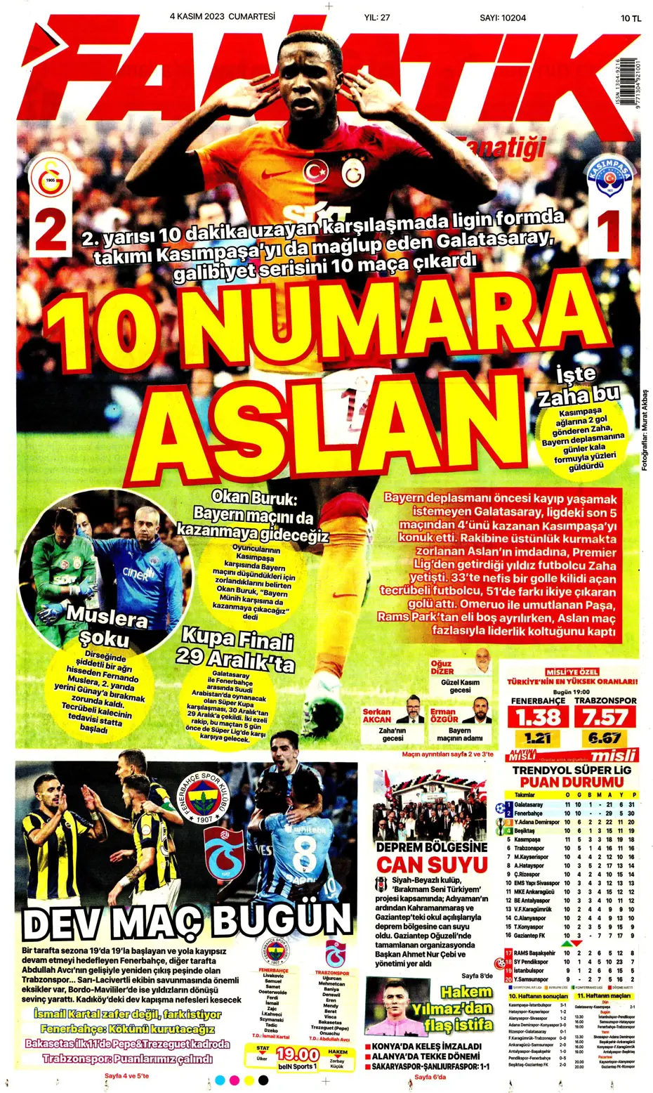 "Derbinin şifresi ilk çeyrek" | Sporun manşetleri (4 Kasım 2023) - 3