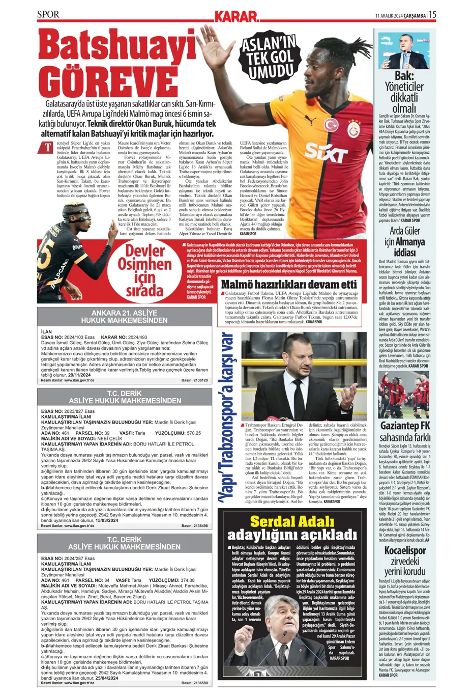 "Galatasaray'dan Talisca bombası" | Sporun manşetleri - 14