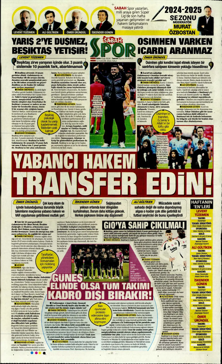 "Listenin başında onlar var: Talisca & Brown" | Sporun manşetleri (12 Kasım 2024) - 27 "Listenin başında onlar var: Talisca & Brown" | Sporun manşetleri (12 Kasım 2024) - 27