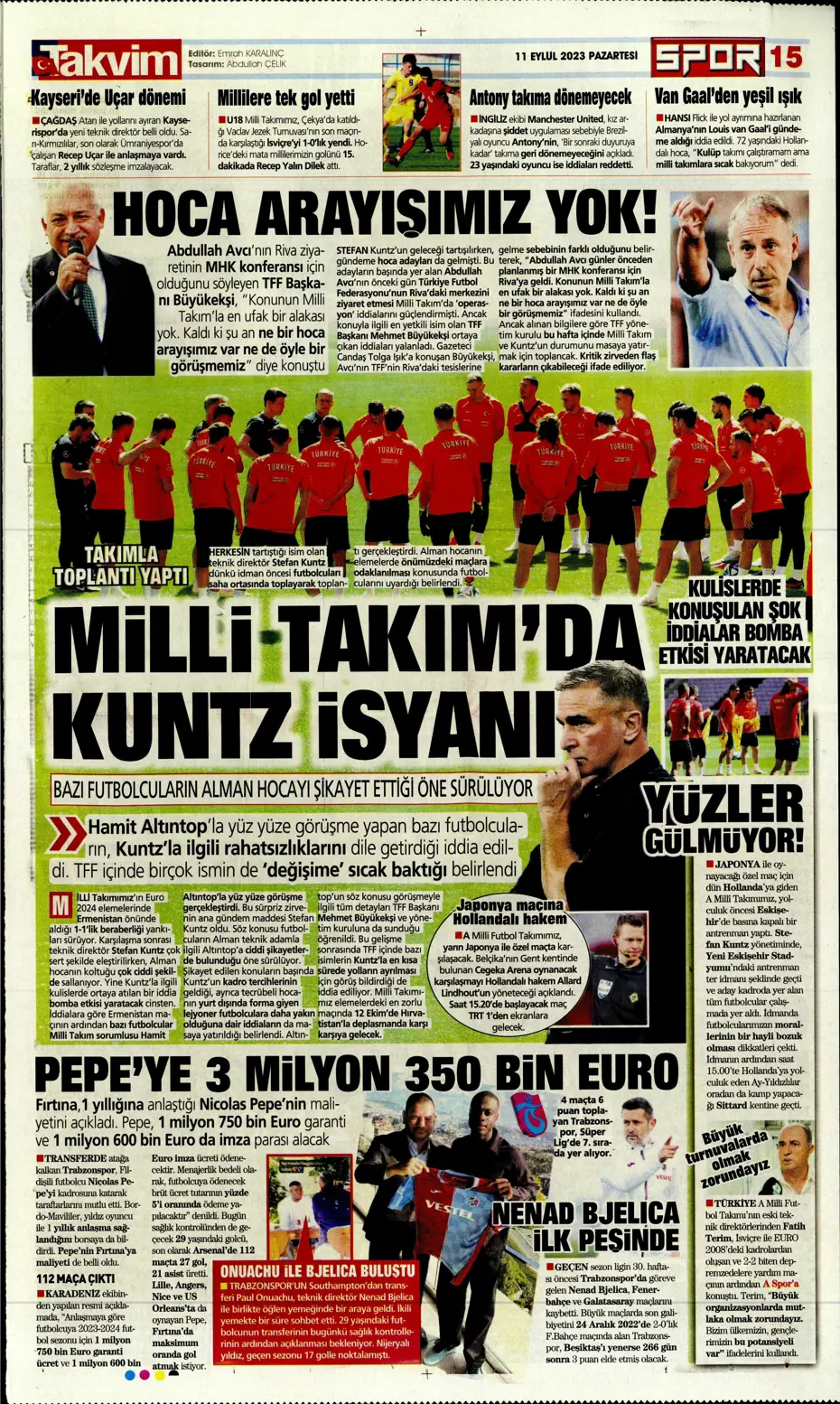 "Sacha Boey, İtalya yolcusu" | Sporun manşetleri (11 Eylül 2023) - 30 "Sacha Boey, İtalya yolcusu" | Sporun manşetleri (11 Eylül 2023) - 30
