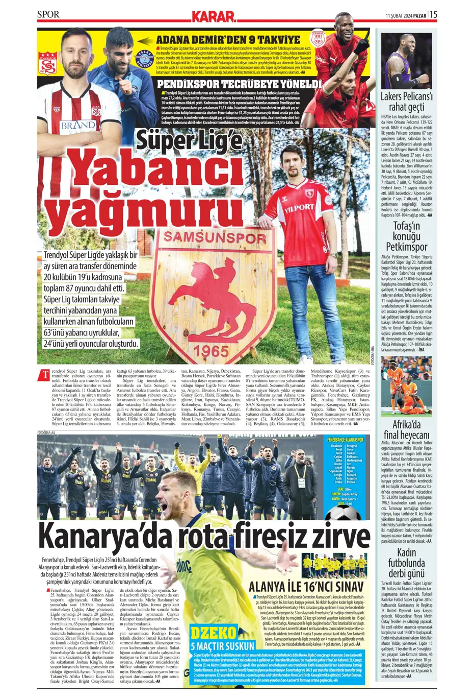 "30 saniyesi 7 milyon dolar" | Sporun manşetleri (11 Şubat 2024) - 21
