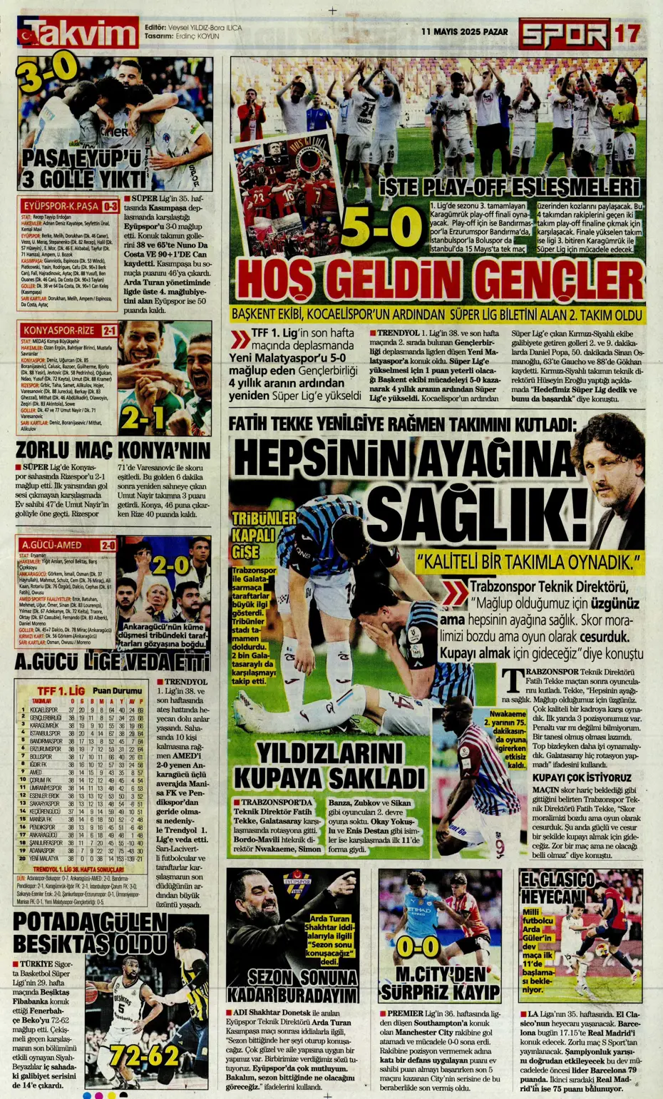 "Cimbom şampiyo..." | Sporun manşetleri - 31