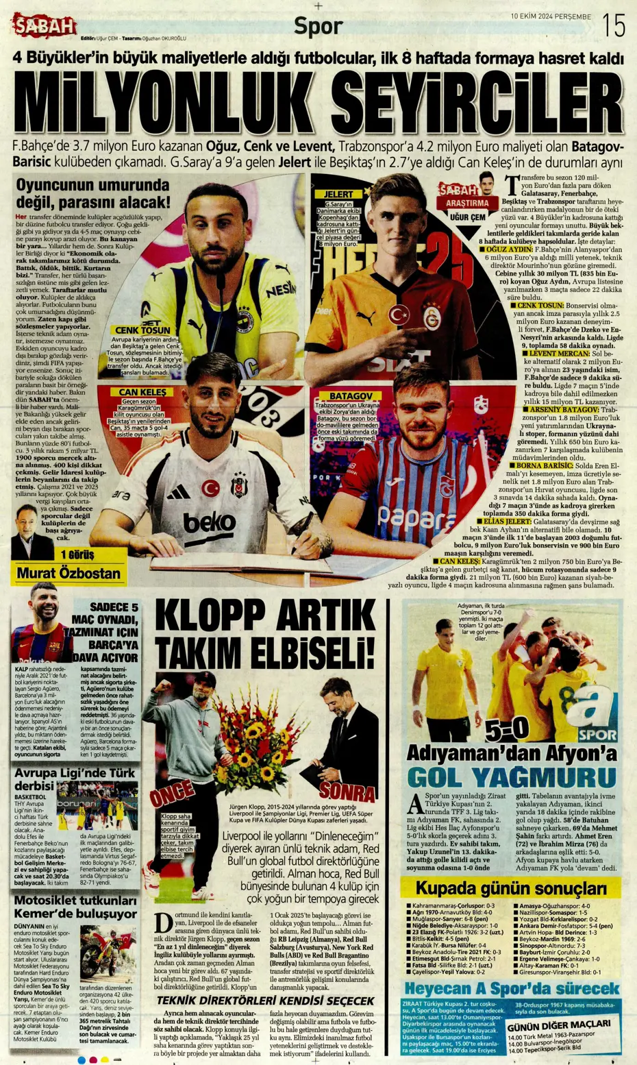 "Dybala bombası" | Sporun manşetleri (10 Ekim 2024) - 24