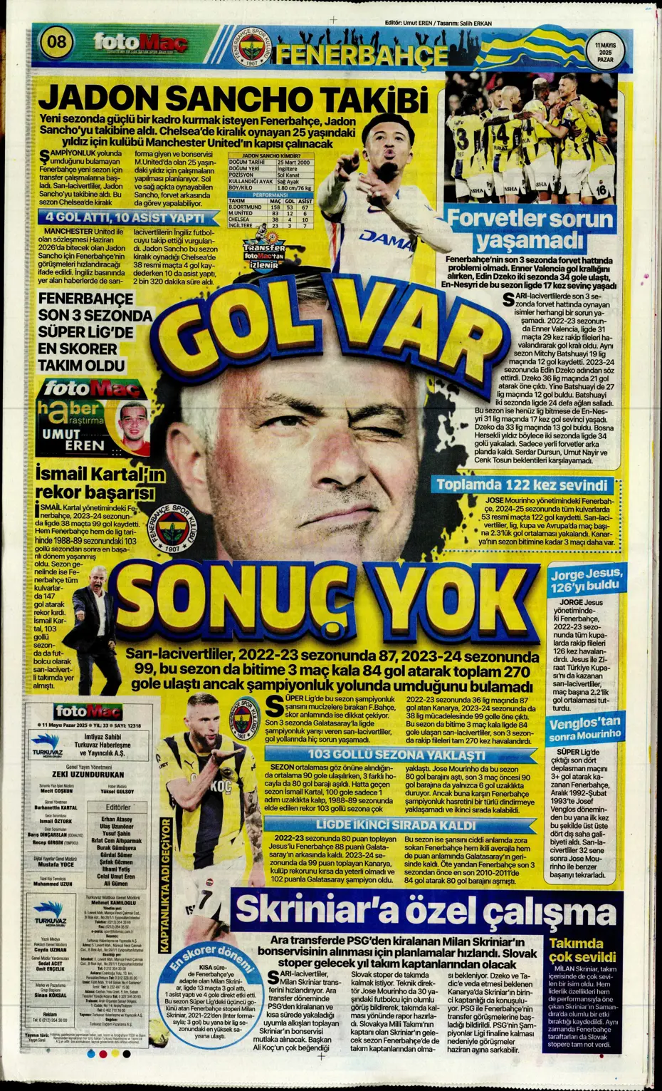 "Cimbom şampiyo..." | Sporun manşetleri - 13