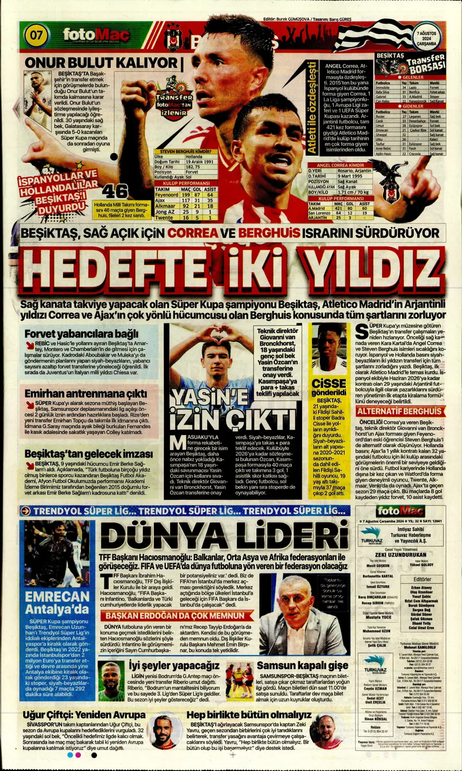 "12 milyon euroya Becao" | Sporun manşetleri - 16 "12 milyon euroya Becao" | Sporun manşetleri - 16